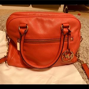 Michael Kors Coral Leather Satchel Bag